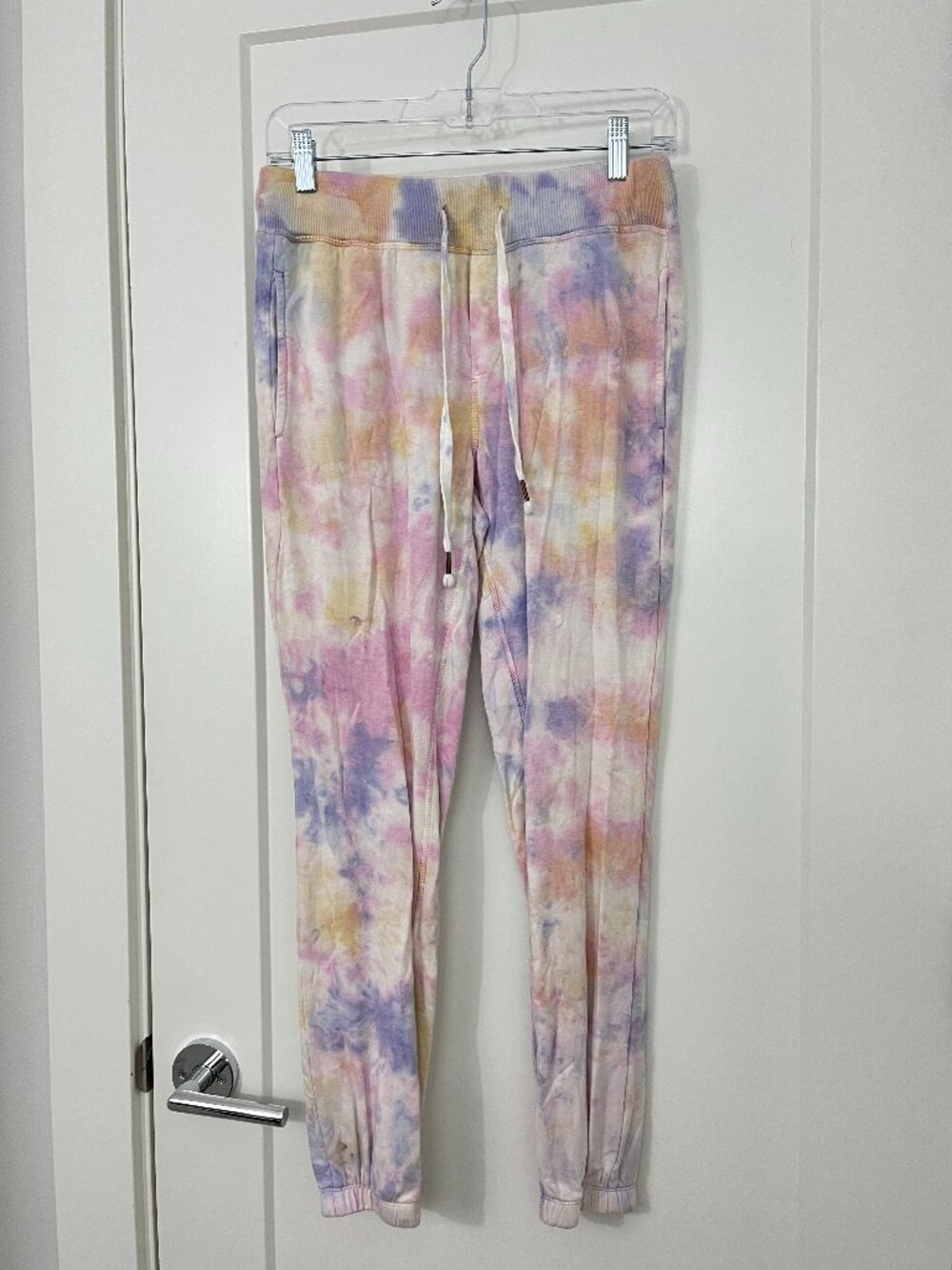 Young Fabulous & Broke YFB Small Pink, Blue Pastel Tie Dye Jogger Sweatpants
